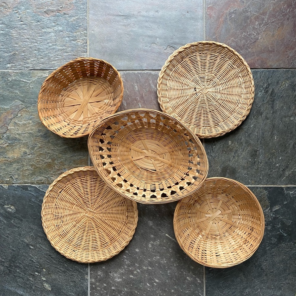 5 wicker baskets